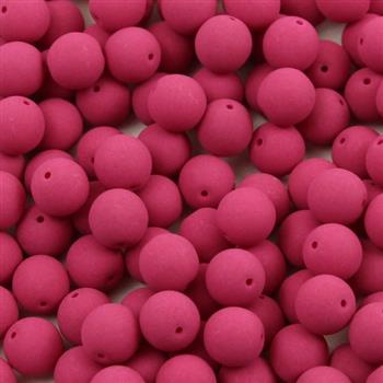 Round Beads Mat Velvet Purple Wine 8mm [10szt]