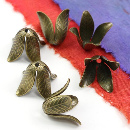 Czapeczka ozdobna tulipan mosiężny 18mm