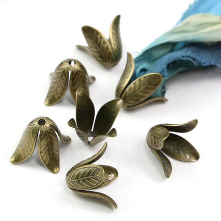 Czapeczka ozdobna tulipan mosiężny 18mm