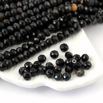 Turmalin czarny oponka fasetowana 8x6mm