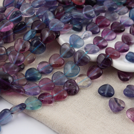 Fluoryt serce gładkie 12mm