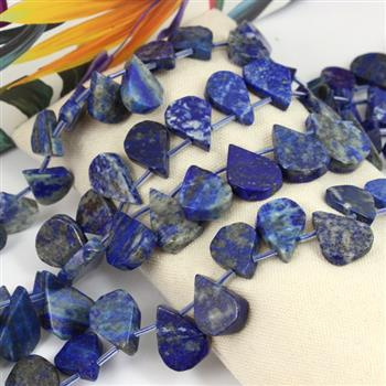 Lapis lazuli z pirytem łezka 15x12mm