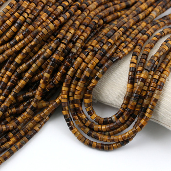 Tygrysie oko dysk gładki 4x2mm [sznur 40cm]