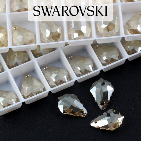 6090 Swarovski Baroque Pendant 16x11mm Golden Shadow