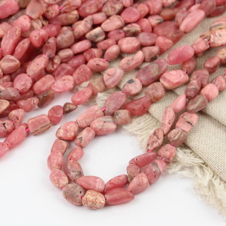 Rodochrozyt bryłka 8x5mm [sznur 40cm]