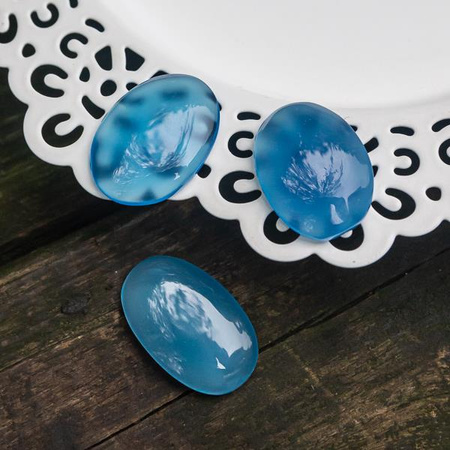 Kaboszon chalcedon blue 25x17x5mm