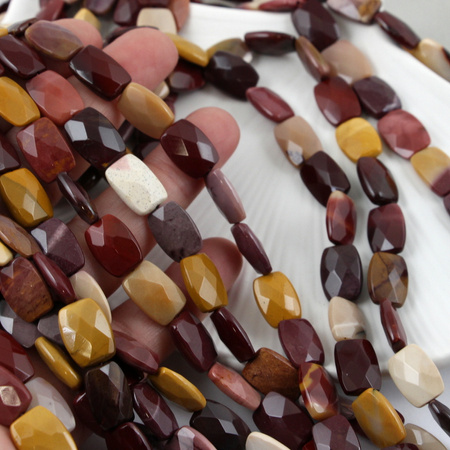 Mokait prostokąt fasetowany 14x10mm