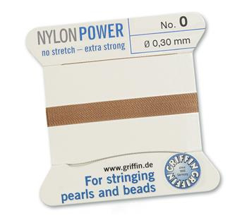 Griffin Nici nylonowe z igłą beige 0,30mm [2m]