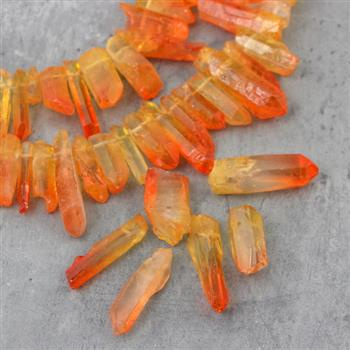 Kwarc oranż sopel 25-43mm