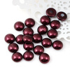 Glass Pearl Cabochon Burgundy 10mm