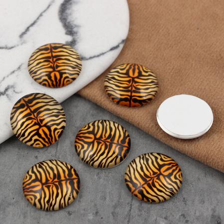 Kaboszon szklany z grafiką zwierzęcy print 20mm