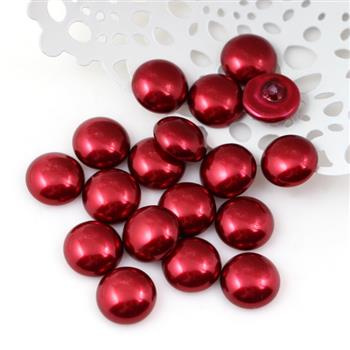 Glass Pearl Cabochon Brick 12mm