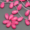 Jadeit łezka różowa neon 22x12mm