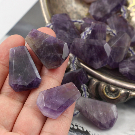 Ametyst zawieszka trapez 30x20mm