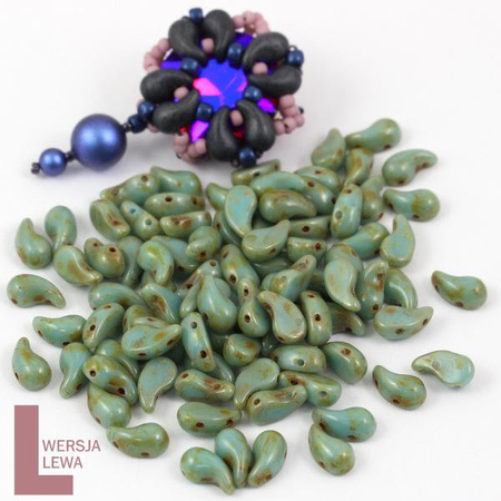 ZoliDuo (Left) 5x8mm Turquoise Travertin [10szt]