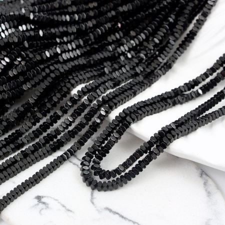 Hematyt czarny poduszka 3x2mm [sznur 40cm]