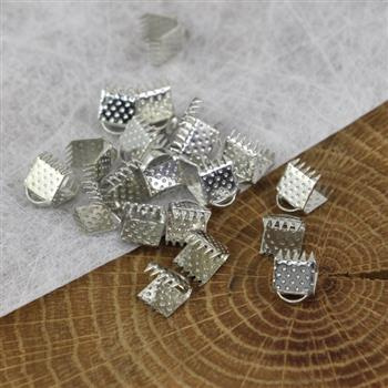 Końcówka do bransolet zaciskana srebrna 6mm [20szt]