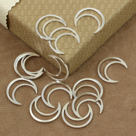 Geometrix baza łącznik księżyc srebrna 16x14mm