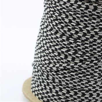 Sznurek sutasz USA rayon 2,5mm silver gray / black [1metr]