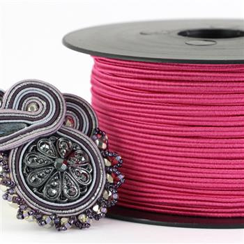 Sznurek sutasz acetat ITALY 2,5mm fuchsia [1metr]