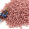 Round Beads Velvet Powder Pink 3mm [50szt]