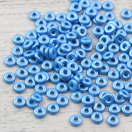 O bead donut 4x1mm Alabaster Pastel Turquoise [2,5g]