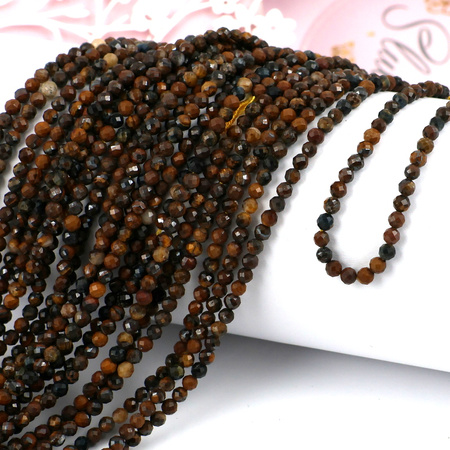 Tygrysie oko kula fasetowana 3mm