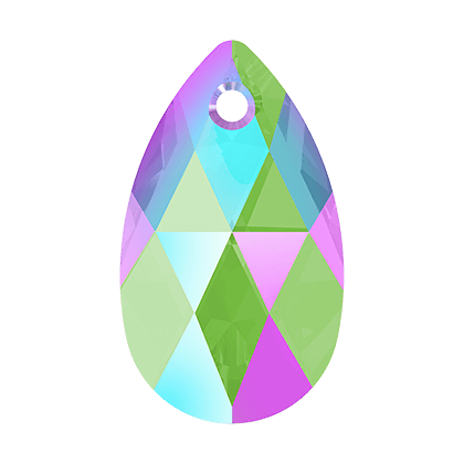 6106 Swarovski Pear-shaped Pendant 16x9mm Erinite Shimmer