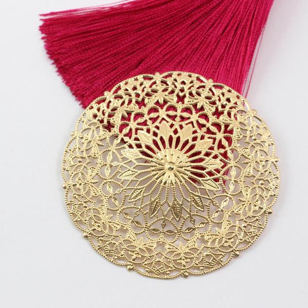 Rozeta filigranowa metalowa złota 56mm