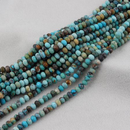 Turkus naturalny oponka fasetowana 6x4mm