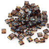 Miyuki Tila Beads 5x5x1,9mm Picasso Transp Dark Amber [30szt]