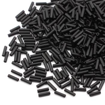 Miyuki Bugle #2 Black Matted 6mm [5g]