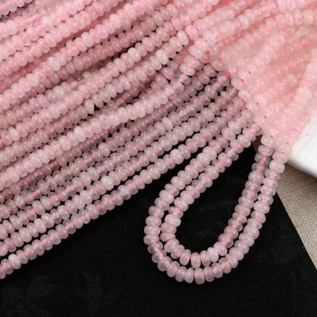 Kwarc różowy oponka gładka 4x2mm [sznur 39cm]