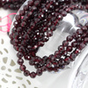 Granat kula fasetowana 3mm [sznur 39cm]