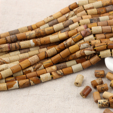 Jaspis krajobrazowy wałek 8x6mm