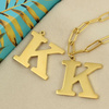Zawieszka stal szlachetna pozłacana 25mm litera K