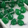 Jadeit łezka ciemna zielona 20x15mm