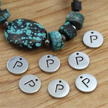 Zawieszka stal szlachetna blaszka 10mm litera P