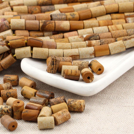 Jaspis krajobrazowy wałek 8x6mm