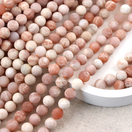 Kamień słoneczny kula MAT gładka 8mm