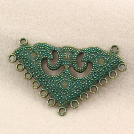 Baza naszyjnika metalowa mosiądz patynowany 62x37mm