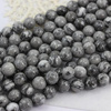 Agat koronkowy szary kula gładka 10mm