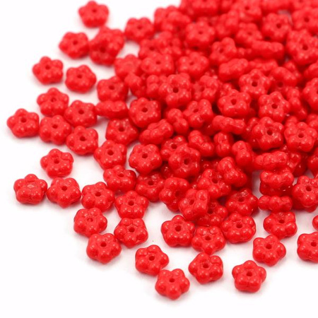 Forget me not Beads Opaque Red 5mm [50szt]