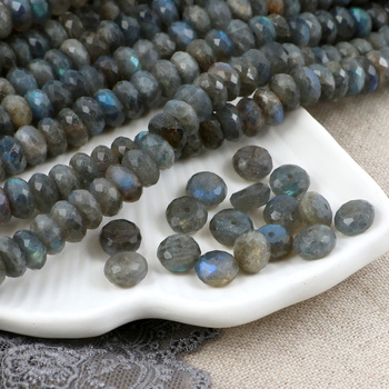 Labradoryt oponka fasetowana 8x5mm