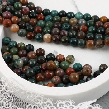 Agat indyjski kula fasetowana 8mm