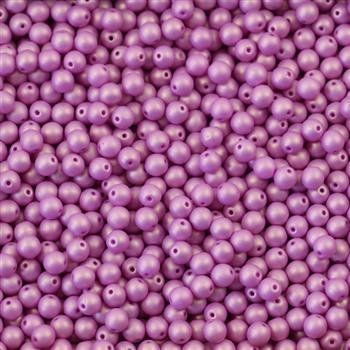 Round Beads Neon - Orchid 4mm [50szt]