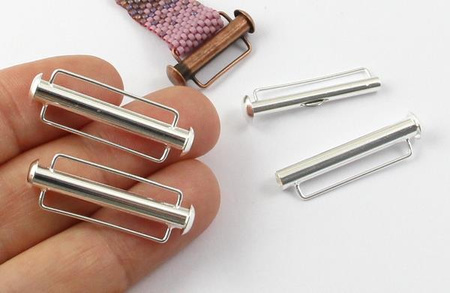 Zapięcie wsuwane typu SLIDE srebrne 31,5mm