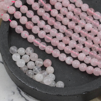 Kwarc różowy madagaskar kula gładka 6mm