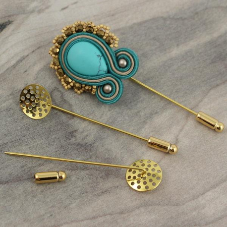 Baza broszki złota sitko 14x65mm