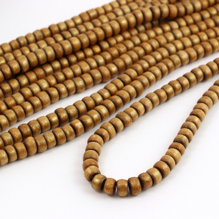 Koral złoty wałek 8x5mm